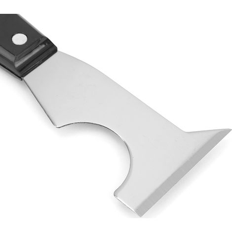Grattoir de nettoyage multifonctionnel avec manche en plastique, couteau de nettoyage, grattoir en acier au carbone. (1/5)
