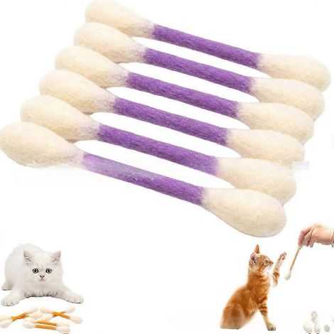 6er-Pack riesige Wattestäbchen-Katzenspielzeuge mit Bio-Katzenminze – robuste, interaktive Kauspielzeuge gegen Langeweile und für Bewegung, zur Linderung von Angstzuständen und zur Unterstützung der V