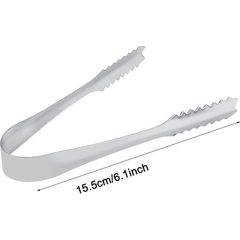 Lot de 5 pinces à glaçons en acier inoxydable pour mariage, bar à bonbons et buffet, cuisine, neuf (5 pinces à glaçons) (1/5)