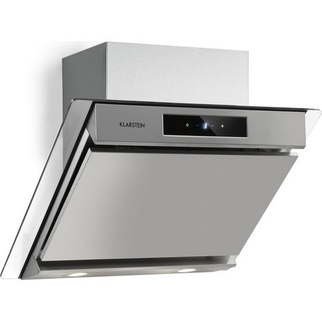Klarstein – Hotte aspirante inclinée 60cm – Débit d'air 604m³/h – Écran tactile – Filtres en aluminium – Silencieuse 47dB – Éclairage LED (1/5)