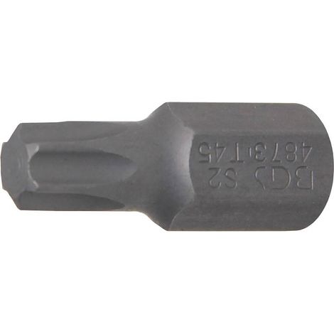 Embout T45 Torx 10 mm x 30 mm - Profil T, Précision et Durabilité - Acier, Zones Difficiles - D-Work