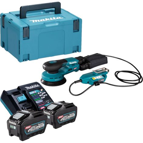 Makita BO 001 CGT201 Ponceuse excentrique sans fil 40 V max. 125 mm 5,0 mm Course Brushless + 2x batterie 5,0 Ah + chargeur + Makpac (1/5)