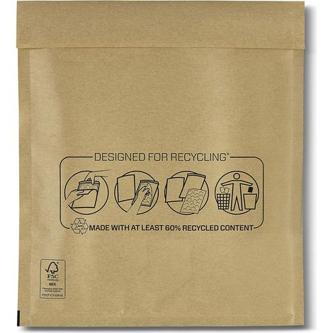Bankers Box Buste Imbottite Resistenti con Imbottitura in Pluriball a Bolle d'Aria per Articoli Fragili, Ecologiche, Chiusura Antimanomissione, 22X26 Cm (Confezione da 10) (1/5)