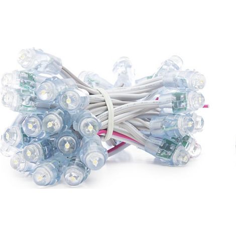 Pixel LED 0.1W 1.7Lm 4200ºK 12Mm 5V Epistar (stringa 50 unità) Bianco 50.000H [DE-PIX-12-W] (1/5)