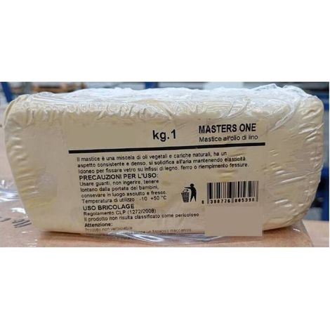 20 x MASTICE P/VETRI BIANCO DA 1 KG