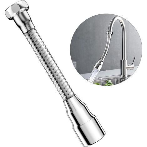 Wasserhahn Verlängerung Flexibel, 360 Grad Schwenkbarer Multifunktionaler Verlängerungshahn mit Filter für Küche, Wasserhahn Extender, Verlängerungshahn Drehbar 14cm, 1 Stück (1/5)