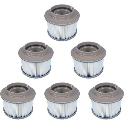 Packung mit 6 MSPA-Ersatzfiltern für die FD2089-Kartuschenfilterpumpe, kompatibel mit allen aktuellen MSPA-Whirlpools