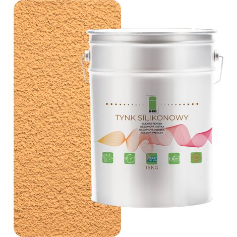 Silikonputz für Außenfassaden, Safrangelb, 1,5 mm Premium, 15 kg (1/5)