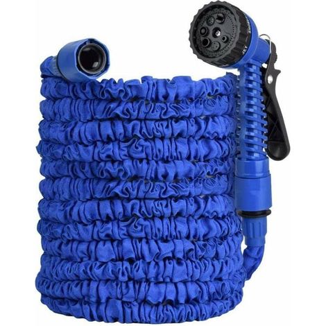 Tubi da giardino, Tubo da giardino, Tubo da giardino estensibile da 30 m con 7 testine di spruzzo multifunzione per l'irrigazione dell'autolavaggio da giardinaggio, (1/5)