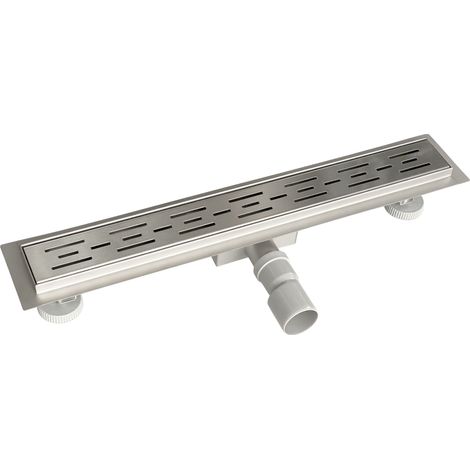 Acezanble Caniveau de Douche Italienne en Acier Inox Siphon Sol d'évacuation pour Salle de Bain Rectangulaire en Modèle Lignes 70 cm