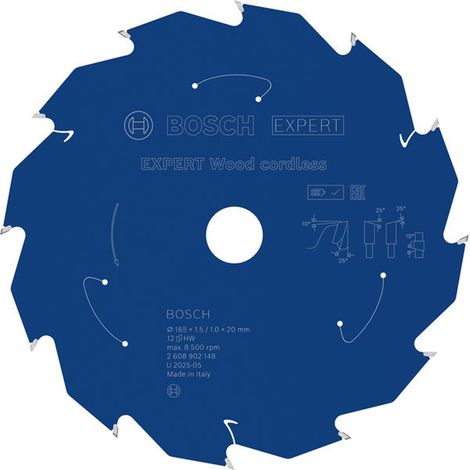 Bosch EXPERT Wood Kreissägeblatt 165x20 mm Z12 - 2608902148 (1/5)