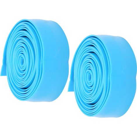 Lot de 2 bandes élastiques de yoga de 2,5 m, pour exercices et étirements sportifs (bleu). (1/5)