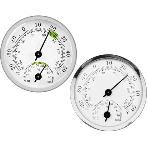 HOXILEELEO - 2pcs Thermomètres D'Ambiance, Thermomètre D'Ambiance Et Hygromètre, Mini Hygromètre À Pointeur, Thermomètre sans Pile, À La Maison (1/5)