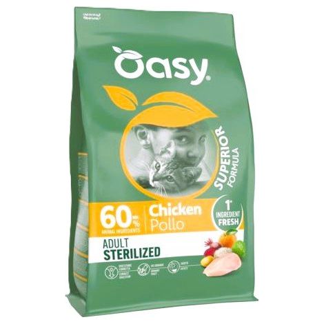 Oasy SUPÉRIEUR Stérilisé Croquettes pour chats stérilisés - Poulet stérilisé 300 g