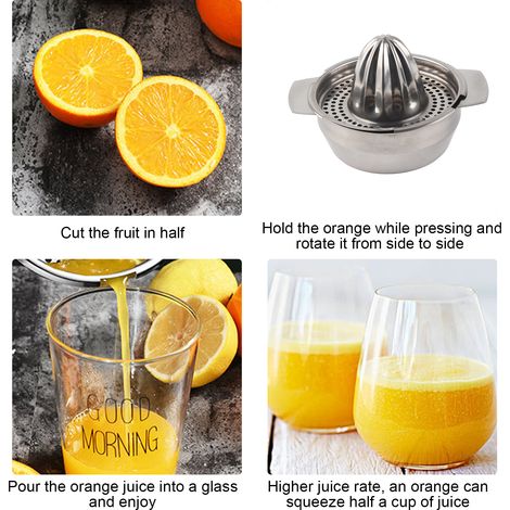 Presse-agrumes manuel en acier inoxydable, presse-citron, ustensile de cuisine (1/5)