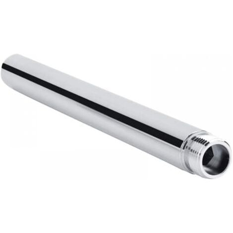 Bras de Douche Extension en Acier Inoxydable Rallonge de Douche 10cm Tube D'extension de Douche Rond G 1/2" Bras D'extension de Pomme de Douche Accessoire de Salle de Bain (1/5)