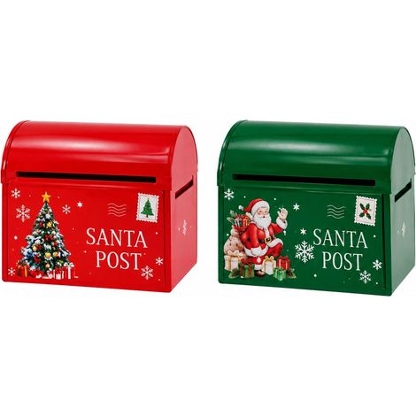 Ad Trend Cassetta Postale Natalizia in MDF Assortita 28x19xH24 cm 1 Pz – Decorazione di Natale (1/2)