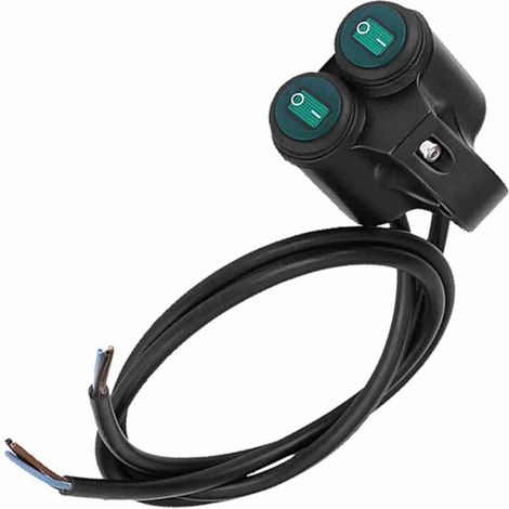 Interruttore universale da manubrio per moto da 22 mm, con comandi per faro, clacson e fendinebbia (Tipo A).