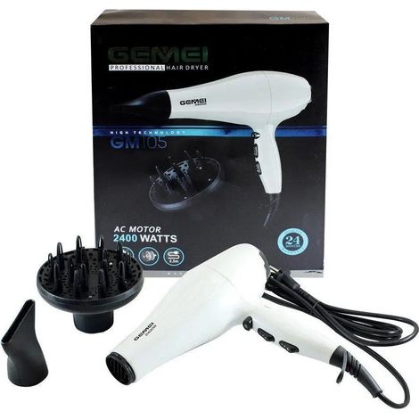 Trade Shop - Asciugacapelli Professionale Phon 2400 Watt Styling Capelli Diffussore Gm-105 - (1/5)