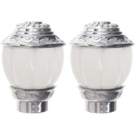 Embouts de Tringle à Rideaux Citrouille en Résine Blanc Ivoire 28 Mm, Paire D’extrémités Décoratives pour Barre de Fenêtre, Accessoire Décoratif Maison et Bureau (1/5)