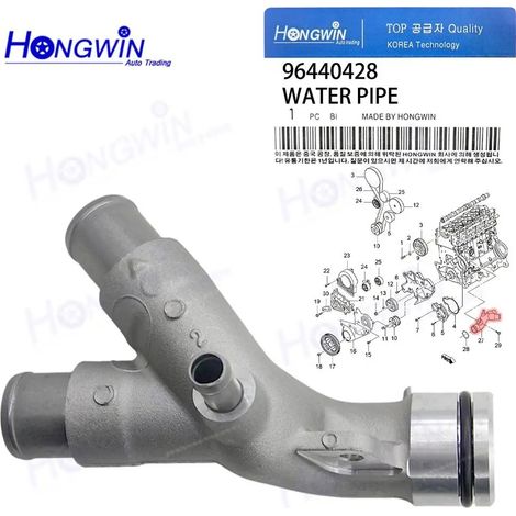 Convient pour le boîtier de thermostat Chevrolet 4805184 96440428 (1/5)