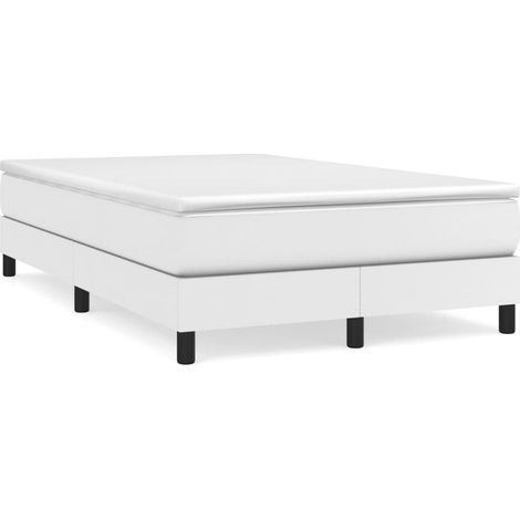 Maison Exclusive - Boxspringbettgestell Weiß 120x200 cm Kunstlede