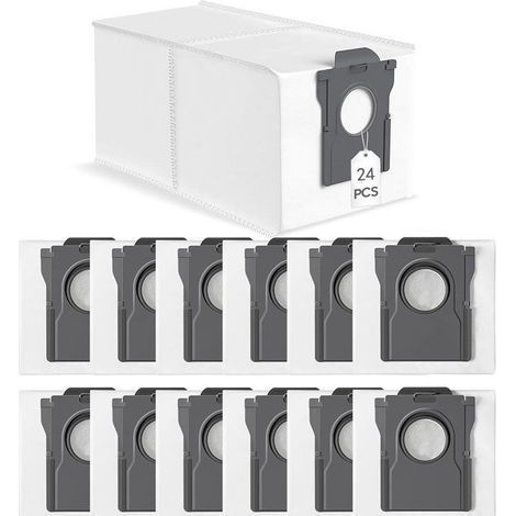 24 PCS Sac Aspirateur pour L10s Ultra Gen 2 / L10s Pro Ultra Heat / X30 L40 Ultra / X40 X50 Ultra Complete, Mova E30 Ultra / P50 Pro Ultra Sacs Rechange Accessoires Détachées 3,2L (1/5)