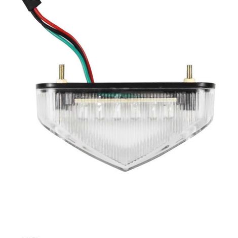 Feu stop arrière de moto à installation rapide avec LED haute intensité, conception résistante aux intempéries, compatible avec de nombreux modèles de motos, éclairage clair (1/5)