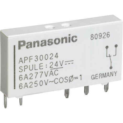 Panasonic APF30324 Relais pour circuits imprimés 24 V/DC 6 A 1 inverseur (RT) 1 pc(s) V651381 (1/2)