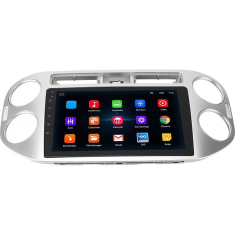 Autoradio 9 pouces, GPS WiFi, MP5, FM, Bluetooth, 16GB+1GB, Android 10.1, écran tactile, kit mains libres, multimédia (1/5)