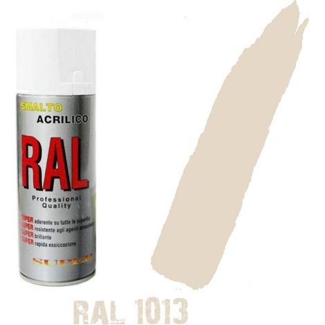 Bomboletta spray avorio chiaro infissi alluminio ral 1013 acrilico vernice brill