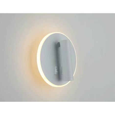 400 rond blanc 3000k salon chambre lampe de lecture réglable Creative Nordic chevet applique salon fond applique murale，pour la lecture, l'éclairage (1/4)