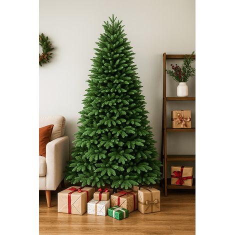Albero di Natale “Pinus” 180/210 cm – 1.138/1625 rami – Realistico effetto PE/PVC - ALTEZZA+RAMI+BASE: 210-1625-140