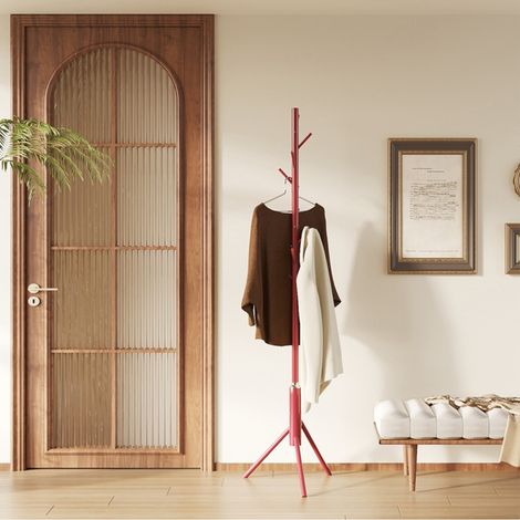 Porte manteaux design rouge en métal CACTUS (1/5)