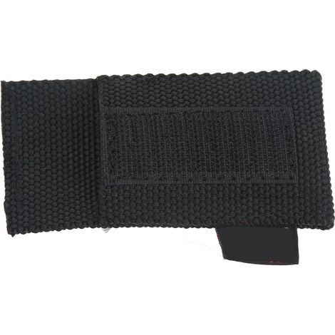 Étui de plongée technique noir avec fixation molletonnée et coupe-corde subaquatique (1/5)