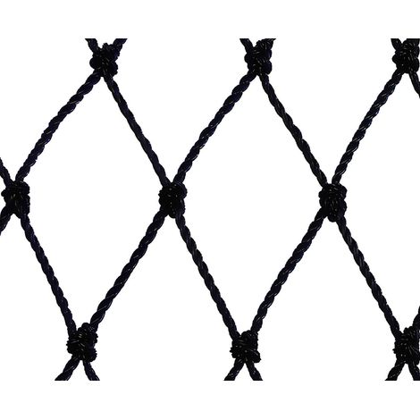 Maillestore – Filet anti-oiseaux 12.5m x 20m – Maille 60mm noire en câble noué – Protection pour oiseaux d'élevage et clôture jardin