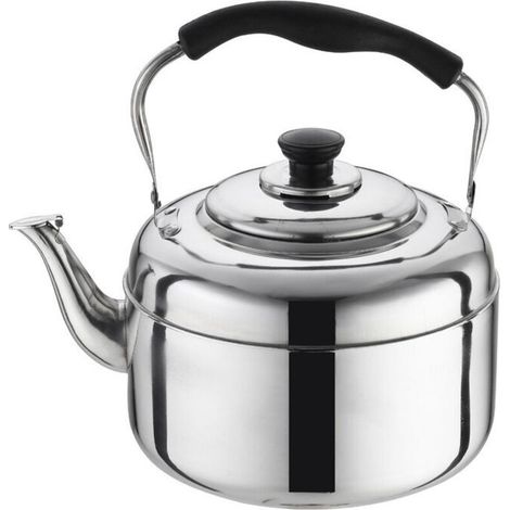 Bouilloire inox 2L pour cuisinière – Poignée résistante à la chaleur – Compatible induction, gaz, électrique – Chauffage rapide