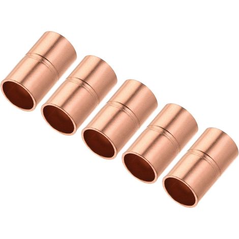 Droit Cuivre Couplage Raccords 5/16 Pouce ID Soudage Joint pour HVAC Climatisateur Paquet de 5 (1/5)