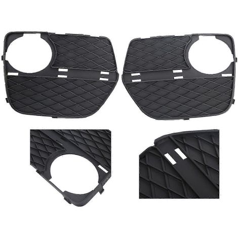 Par de rejillas para faros antiniebla del parachoques delantero 51117312605 51117312606 Compatible con X6 E71 2012-2014 SZRH AC