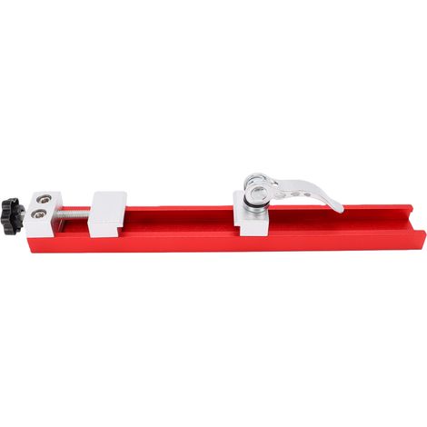 Rail de guidage de scie 240 mm en alliage d'aluminium pour machine de découpe, pince de base avec double clips pour les projets de menuiserie, les tâches de précision et de fraisage, s'adapte à 4"-6"  (1/5)