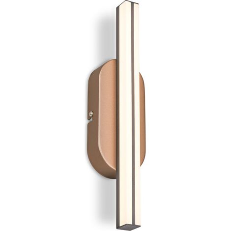 Briloner LED Wandleuchte 7x30x5,5 cm 7W 600lm, 3000K Warmweiß Anthrazit-Bronze Metallic - Wandlampe Flur Schlafzimmer Wohnzimmer (1/5)