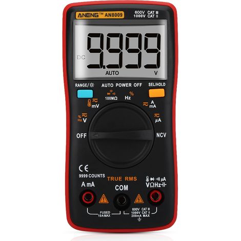 ANENG AN8009 Digitalmultimeter mit automatischer Bereichswahl und True-RMS-Spannungsmessung (AC/DC) – Elektronisches Messgerät (1/5)