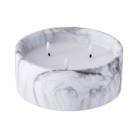 1 Pezzo Candela Decorativa con Vasetto in Cemento a 3 Led 20 x 8 cm (1/2)