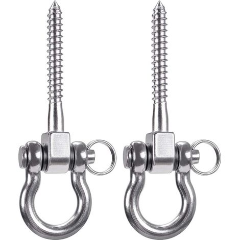 2 Stück 304 Edelstahl Deckenhaken, Suspension Trainer Suspension Kit für Hängesessel, Hängelampe, Hängematte, Boxsack, Sling Trainer