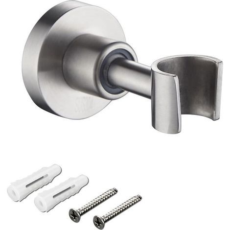 Support de douche réglable en acier inoxydable 304 - Support mural pour pommeau de douche - Nickel brossé (1/5)