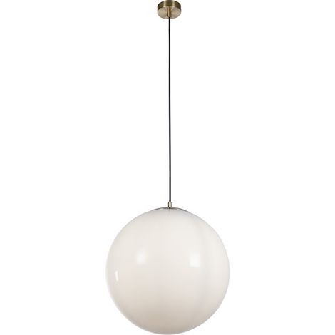 Searchlight Atom II Lampadario Atom 40cm Ottone Satinato, Vetro Opale (1/5)