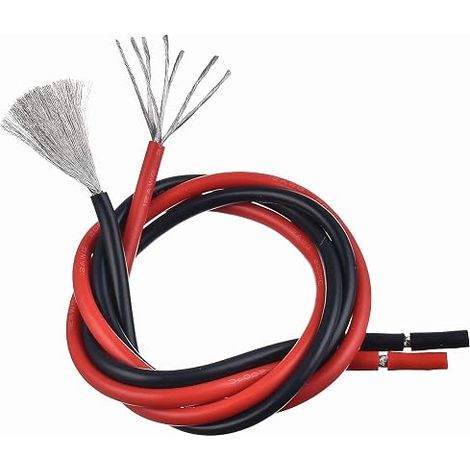12 Gauge Silicone Wire 10 Feet Red and 10 Feet Black 12 AWG Flexible Stranded Copper Wire (1/4)