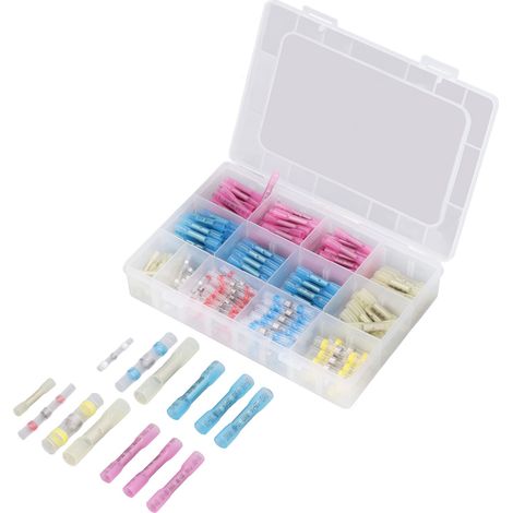250 Pcs Manchons Thermorétractables pour Câbles Électriques, Bornes Isolées à Sertir, Scellage Optimal, Connecteurs avec Soudure (1/5)