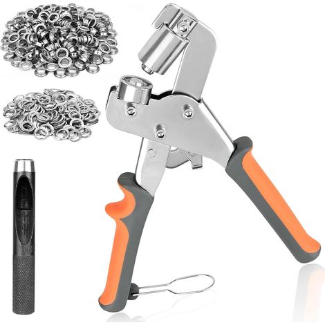 Pince à œillets avec 400 œillets (diamètre 10 mm) - Kit d'outils à œillets magnétique en acier au carbone - Presse à œillets magnétique - Pour bâche, tissu, cuir, ceinture Awnings (1/5)