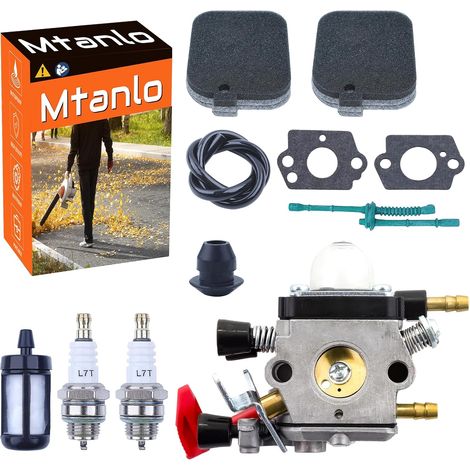 Carburateur BG50 pour souffleur Stihl BG50 BG65 SH55 SH85, kit compatible avec filtre à air L7T/BPMR7A, filtre à carburant et bougie pour Stihl MS180 42291200650 42291200608 (1/5)